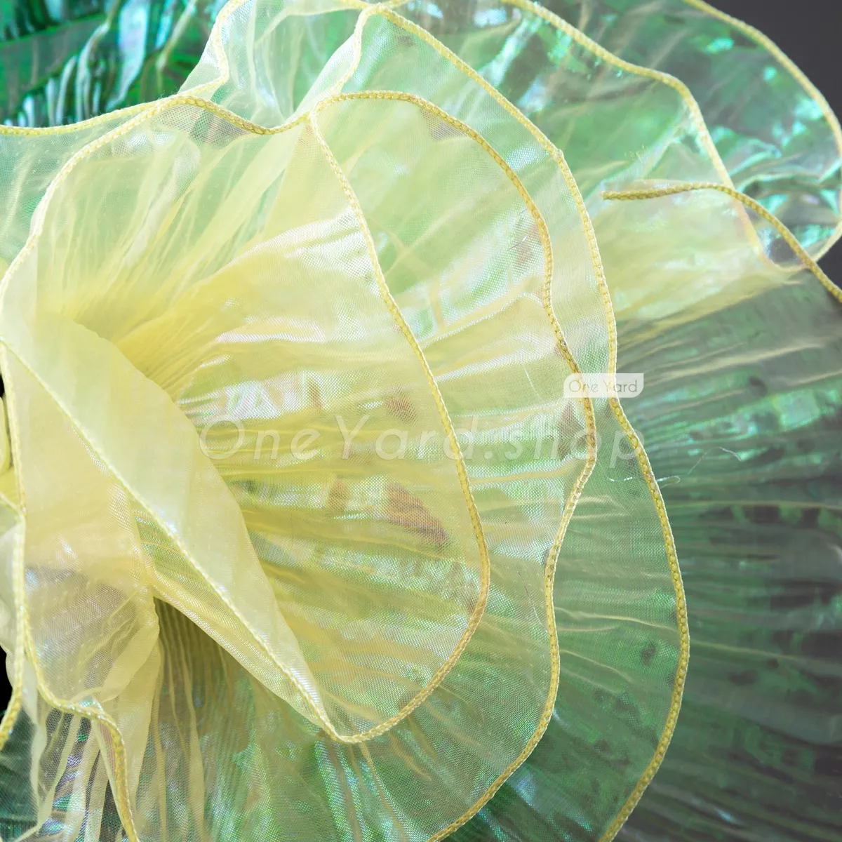 pleated sheer daffodil gauze material for decorations