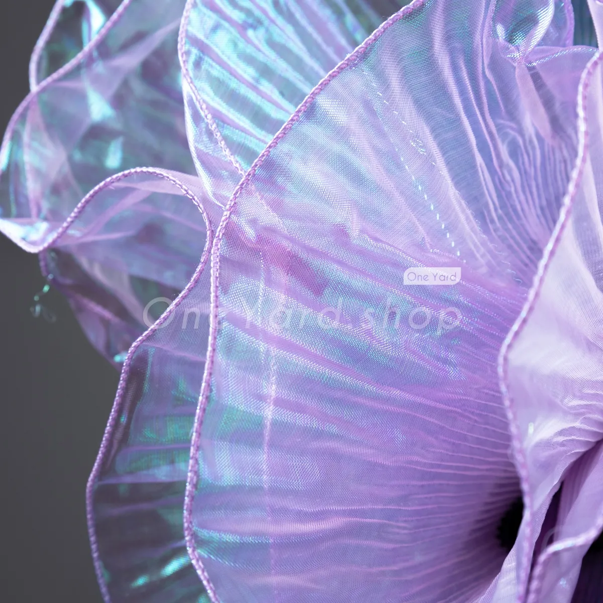 sheer lilac folding organza trim for tutus