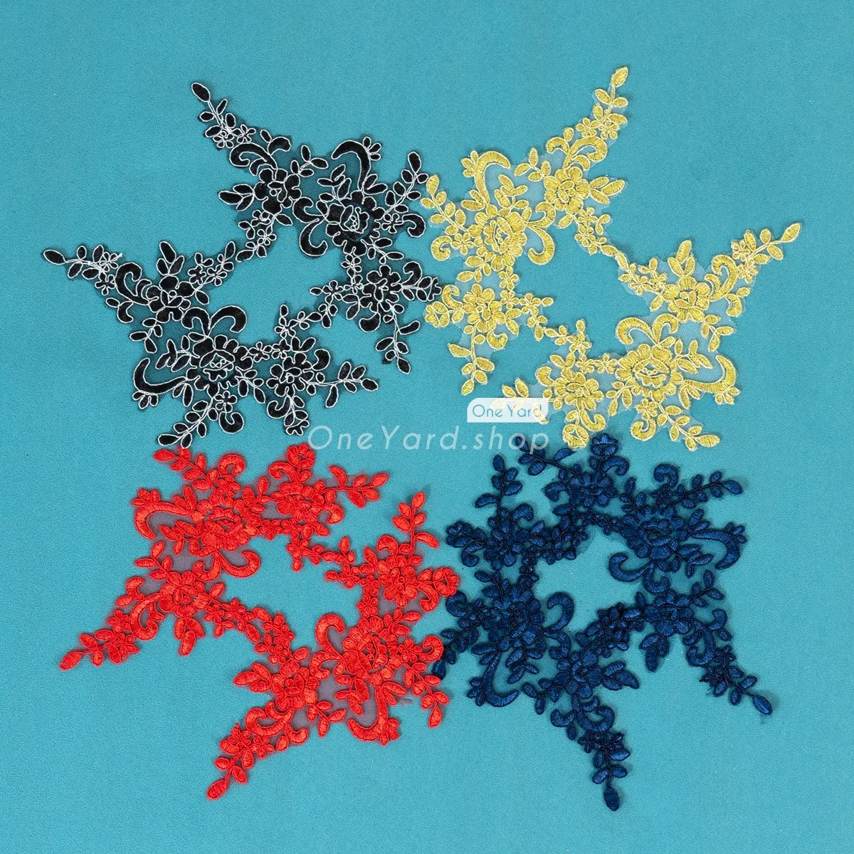 delicate floral lace appliques for accessories