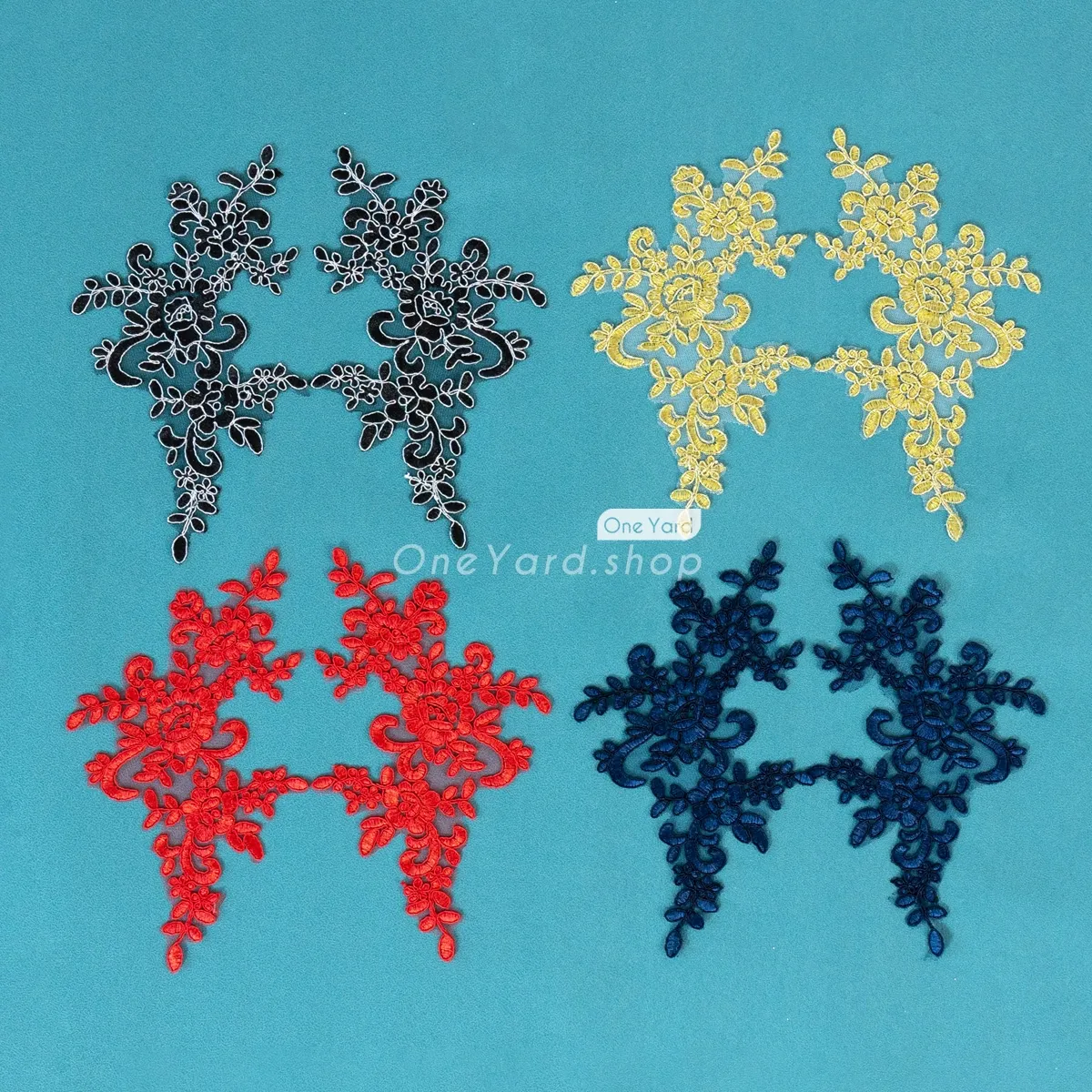 delicate floral lace appliques for handmade DIY
