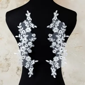 feminine floral lace appliques for bridal accessories