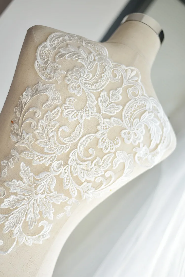 floral lace applique for wedding dress bodice