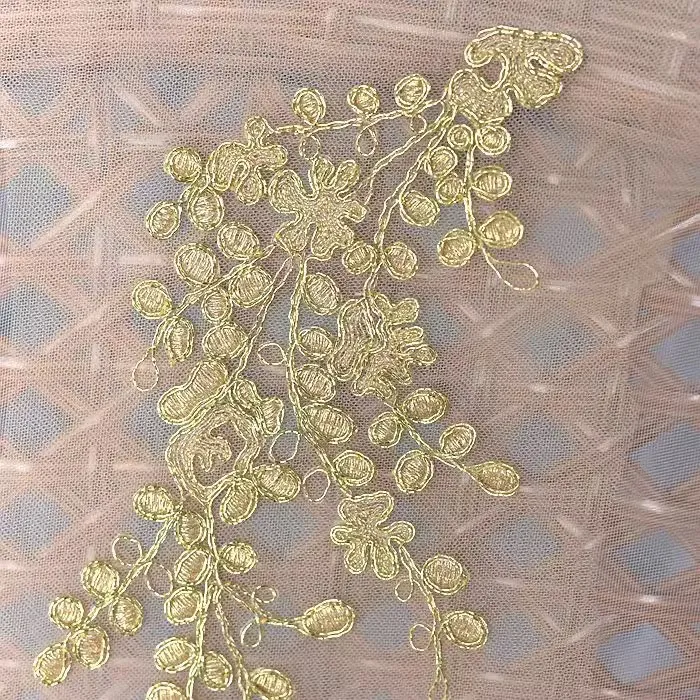 delicate gold leaf lace patch