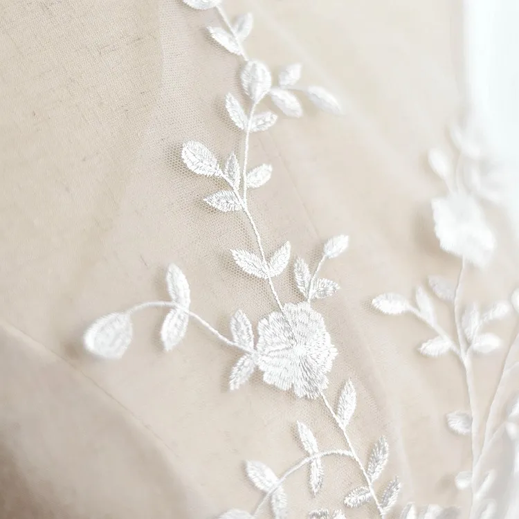 floral leaf motif dress applique