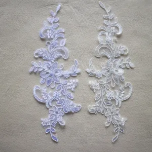 mirror pair chic floral lace patches for dress sewing
