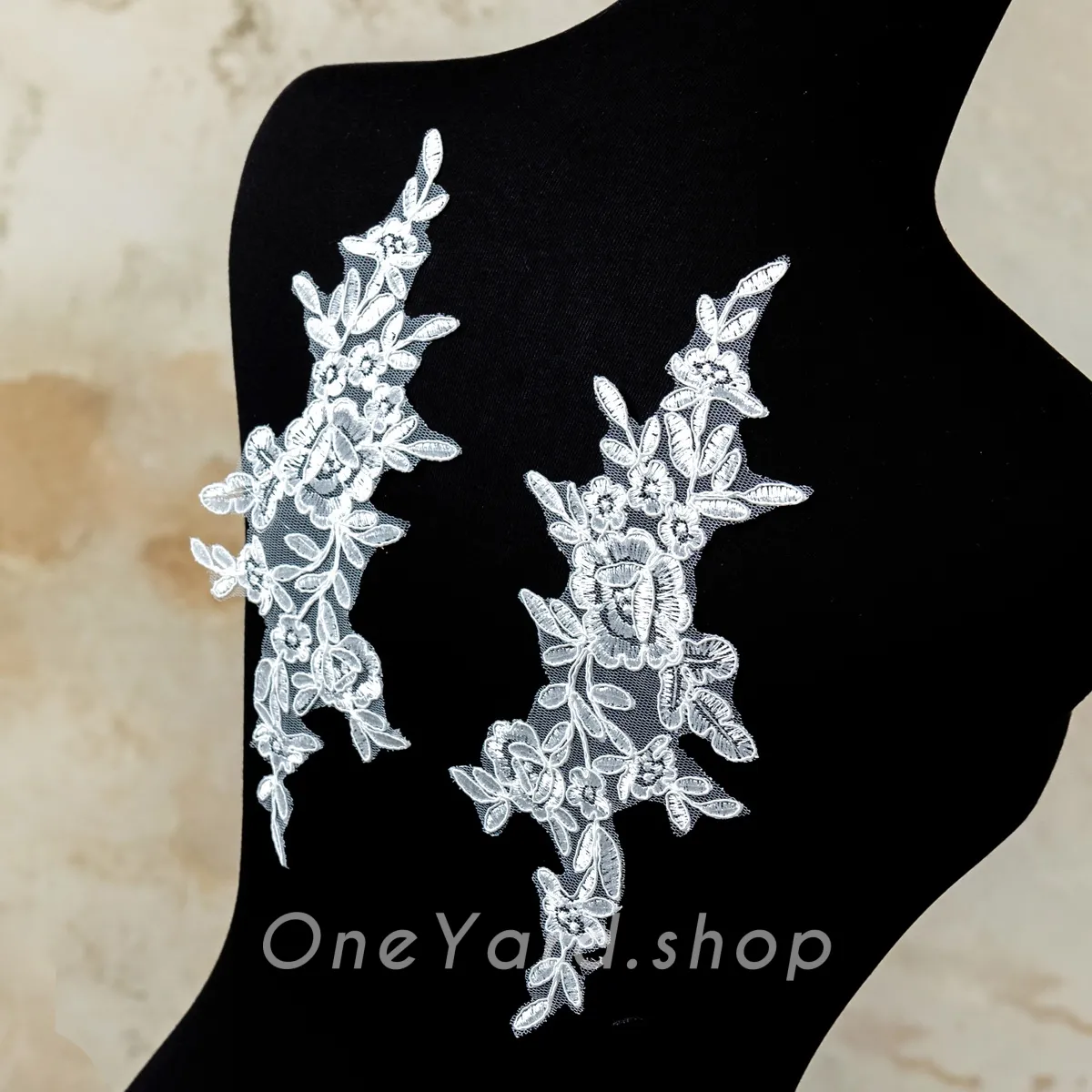 floral lace appliques for wedding gowns
