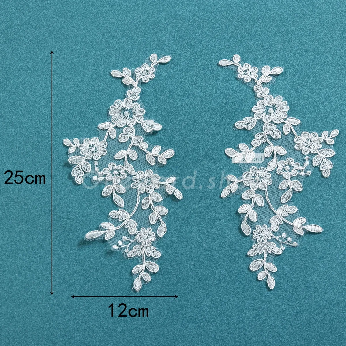 ivory floral lace appliques