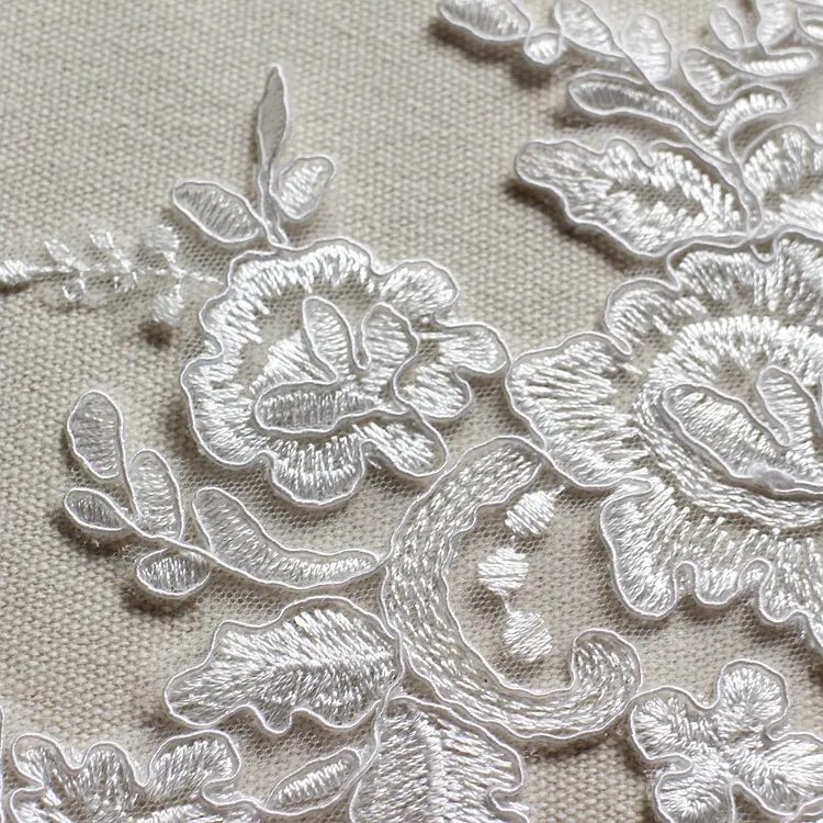delicate lace applique for bridal veil