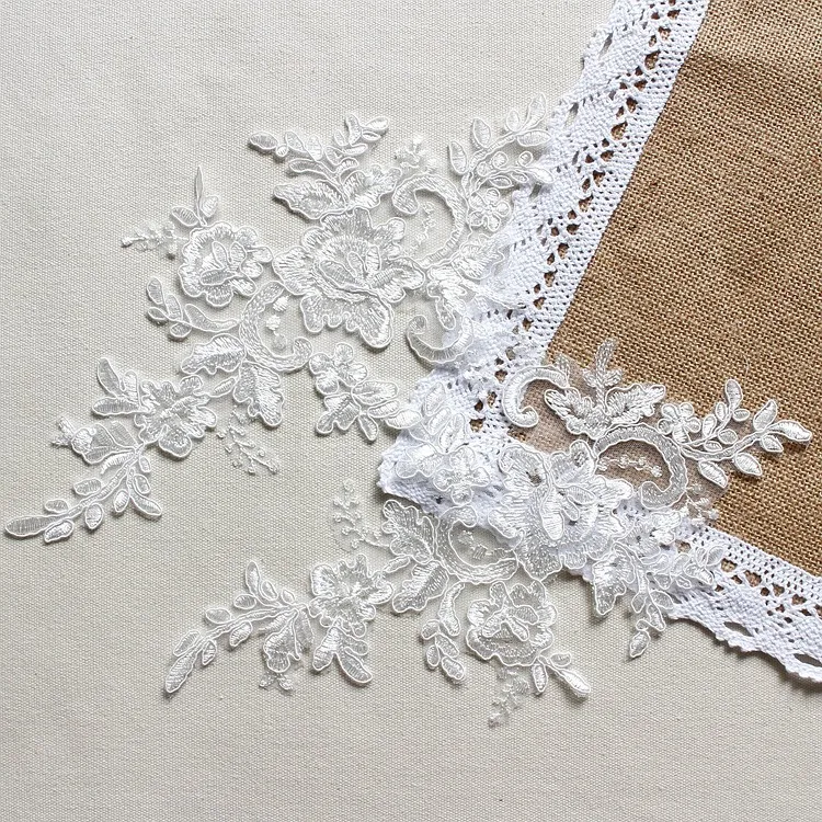 high end corded lace applique