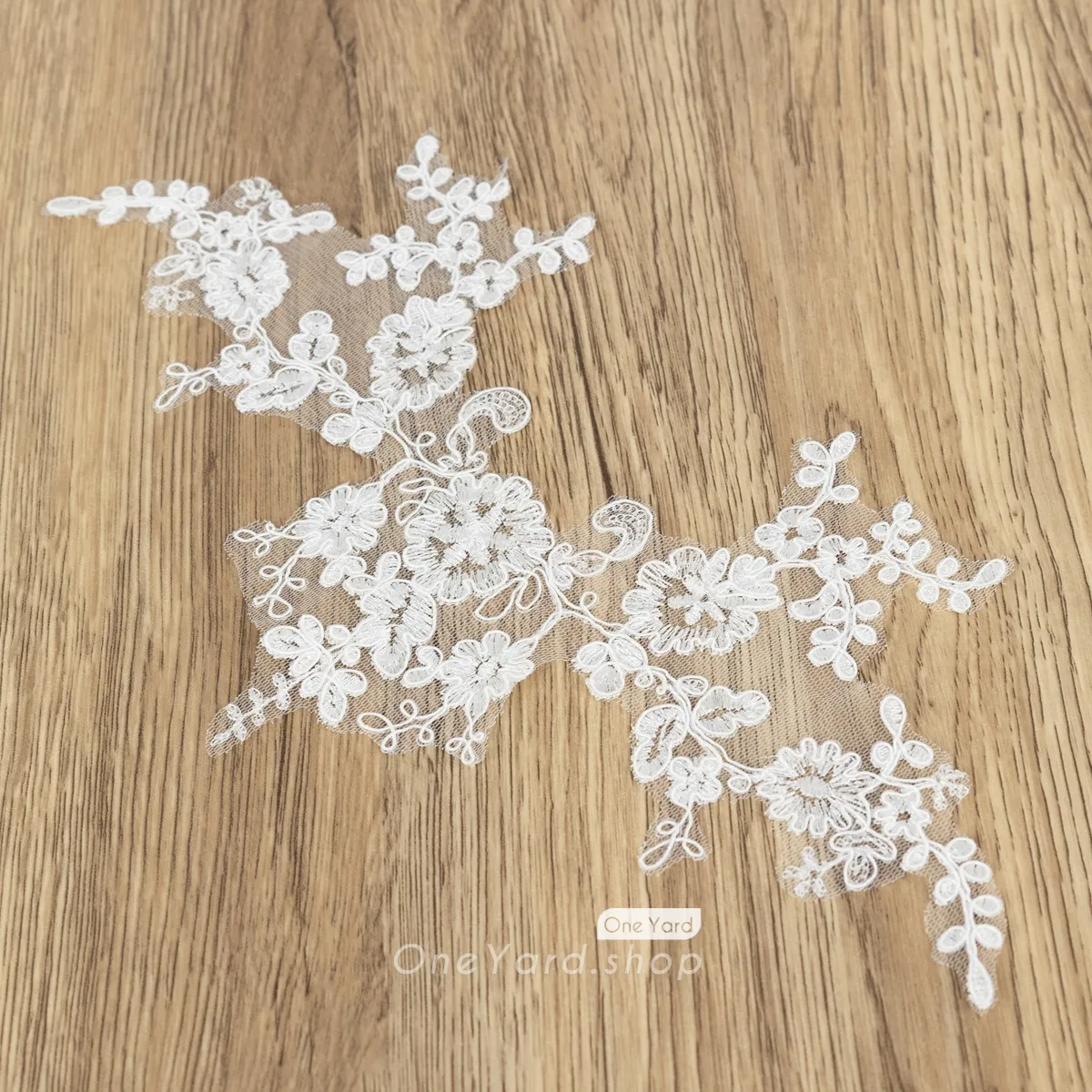 delicate floral lace patches for dressmaking