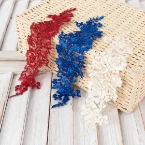 gorgeous embroidery patch floral lace applique motif