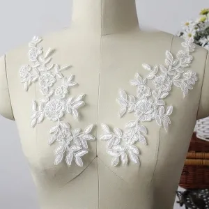 new arrival flower leaf lace applique for handmade diy