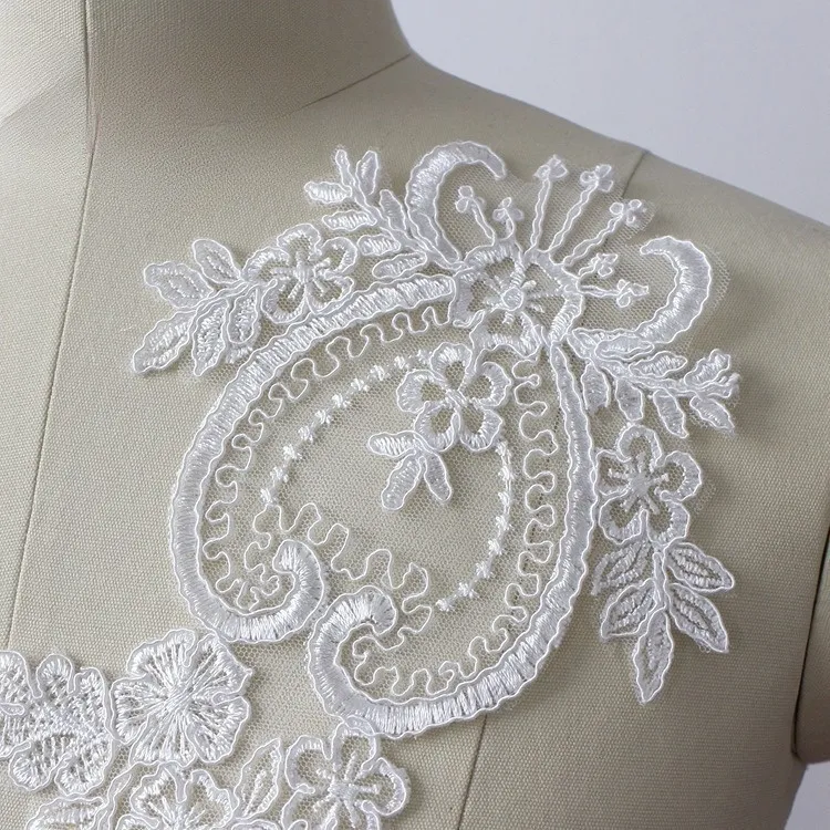 delicate off white corded lace patch