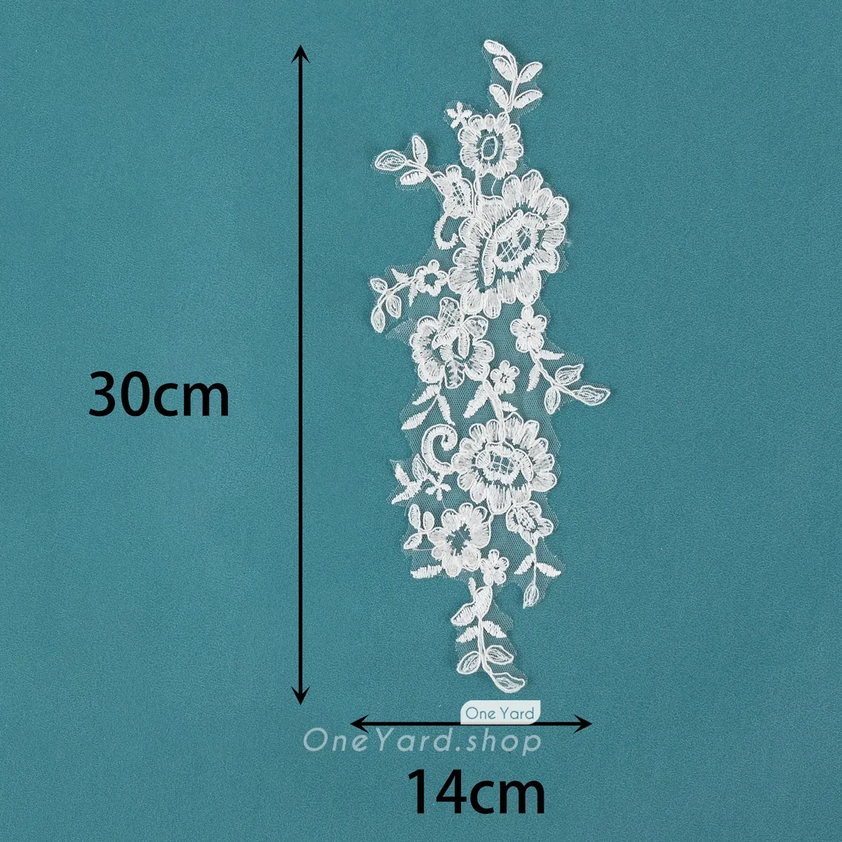 versatile ivory lace floral applique