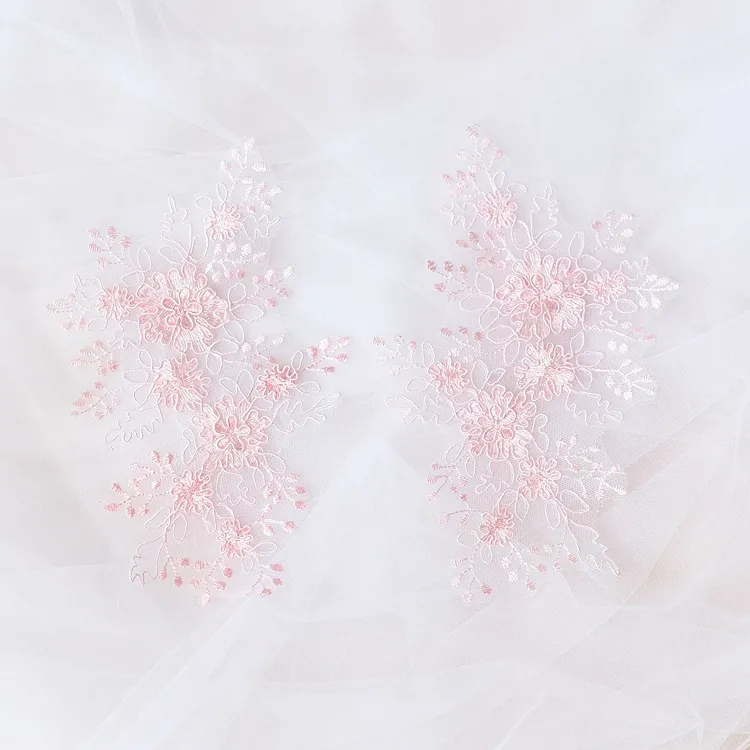 pink floral lace appliques for DIY projects pink floral lace appliques for DIY projects