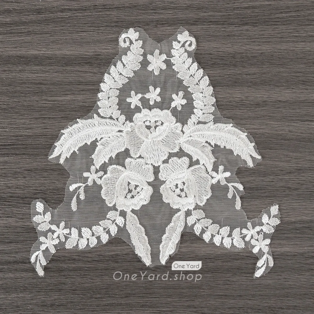 ivory flower leaf embroidery lace applique ivory flower leaf embroidery lace applique