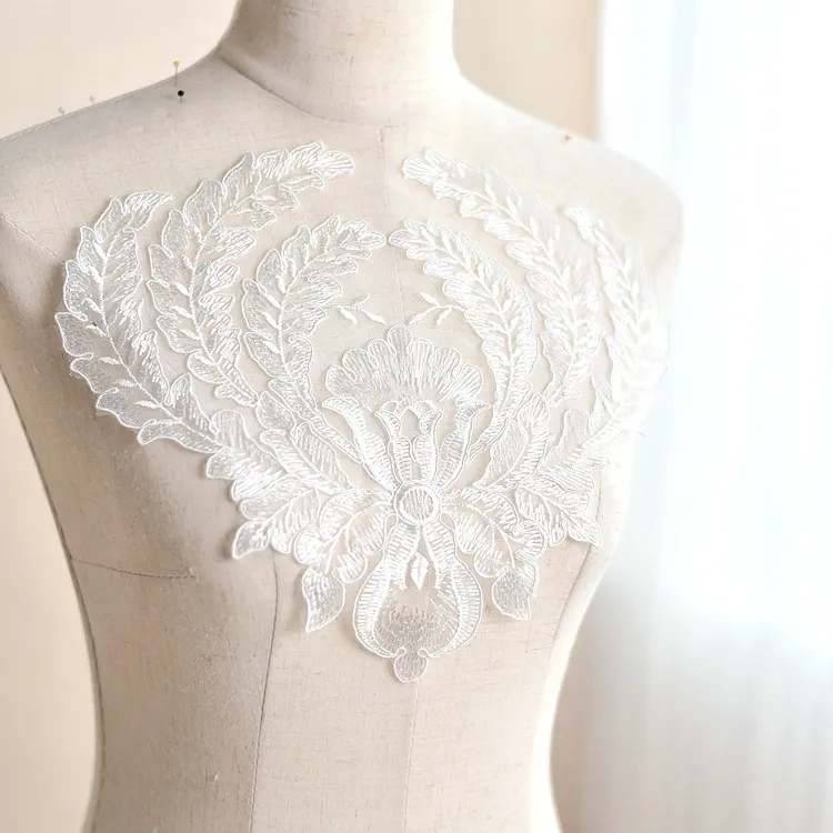 flower leaf embroidery retro dress lace applique flower leaf embroidery retro dress lace applique