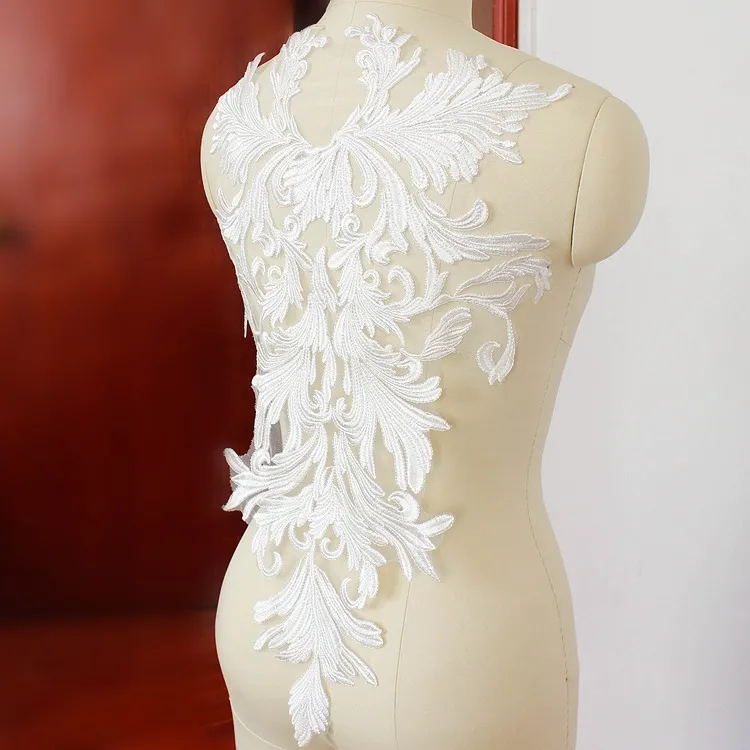 floral lace applique for bridal dress bodice