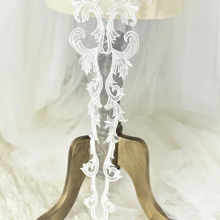 abstract lace patch for wedding gown bodice