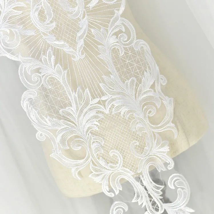 abstract pattern large size lace patch for bodice