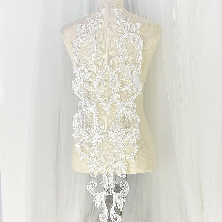 super large abstract embroidery full body lace applique