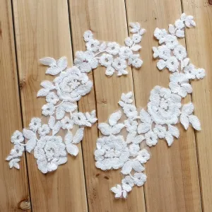 cotton embroidery flower lace applique for diy project