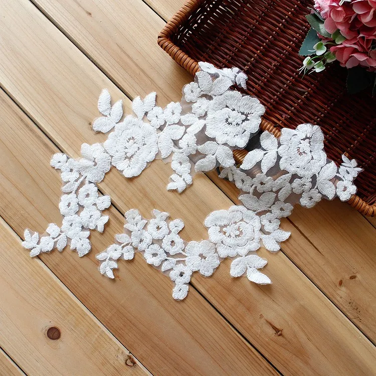 cotton embroidery flower lace modif applique