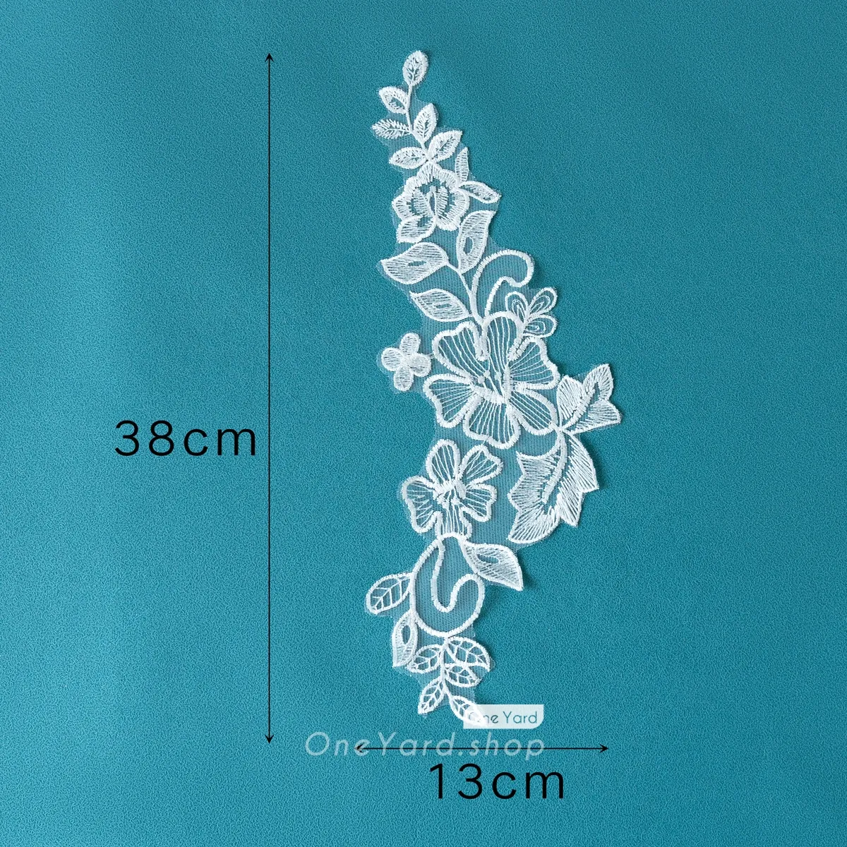 floral lace applique embellishment