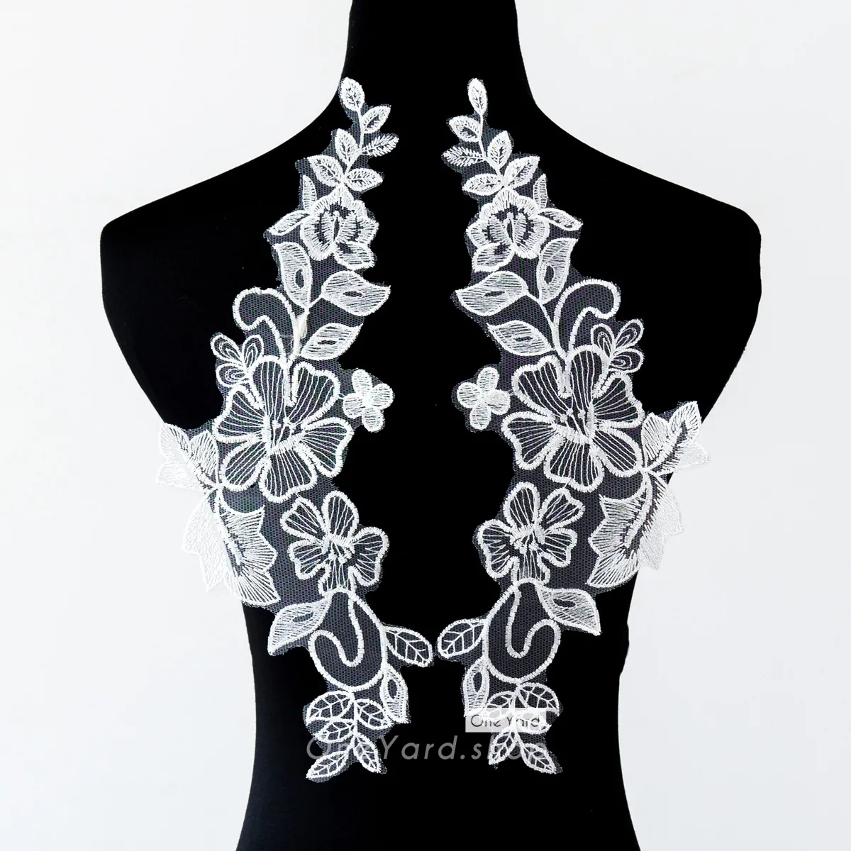 new floral lace applique wedding dress embellishment