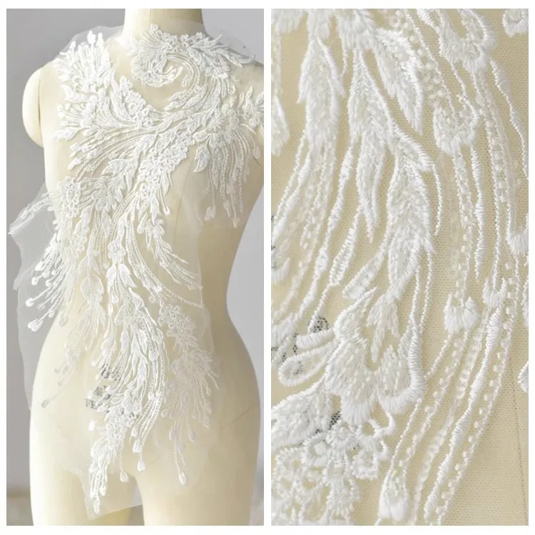 beading phoenix embroidery large lace patch applique