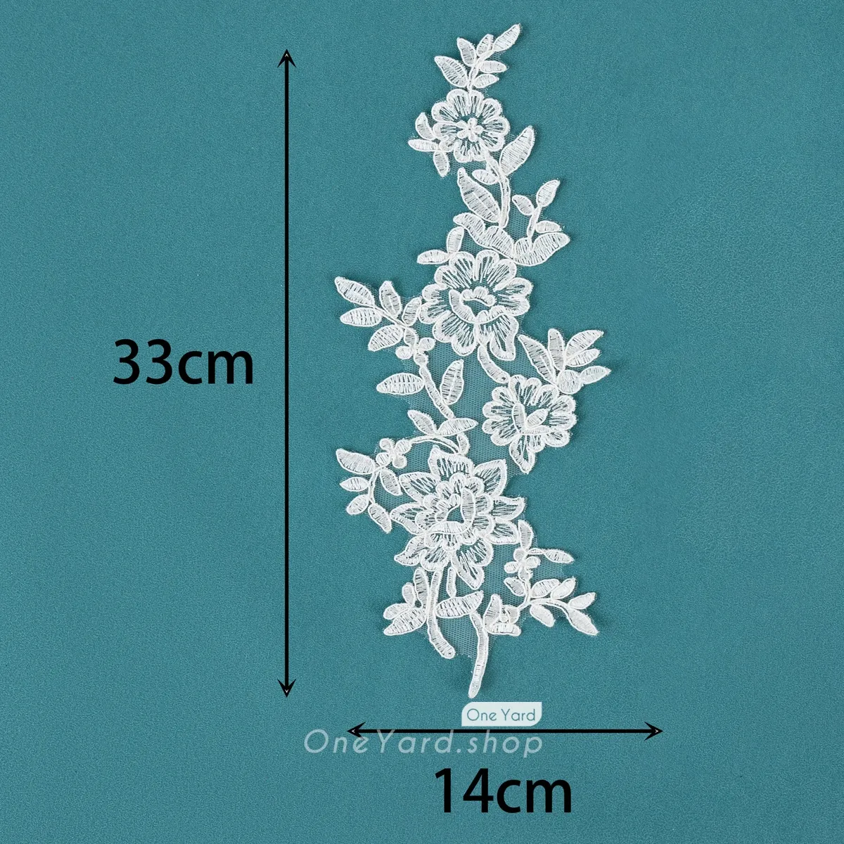 embroidery polyester floral lace applique