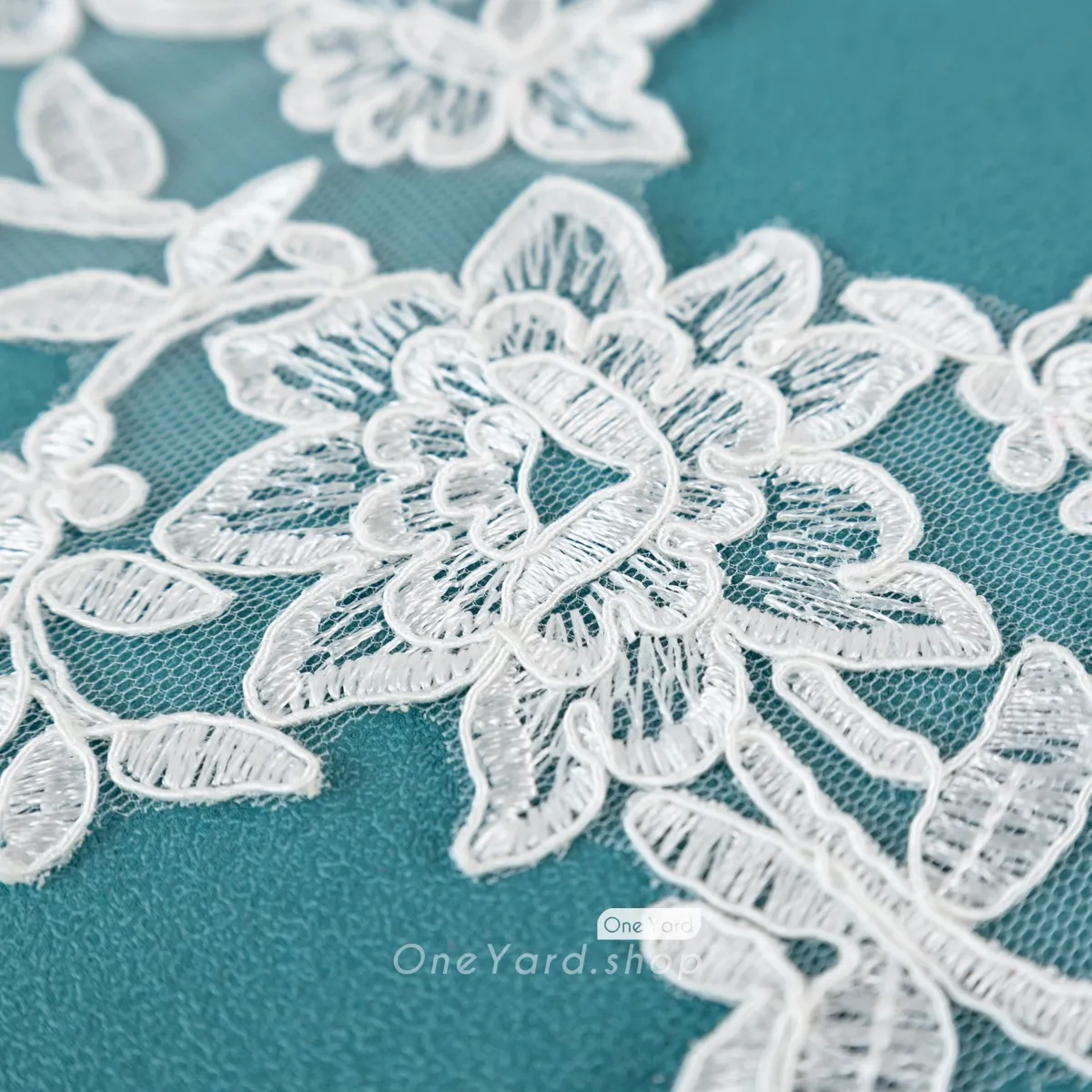 polyester corded lace applique