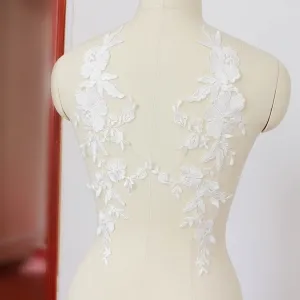 rose flower french lace applique for bridal accessories