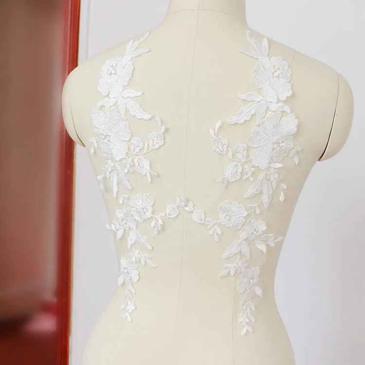 rose flower french lace applique for bridal accessories