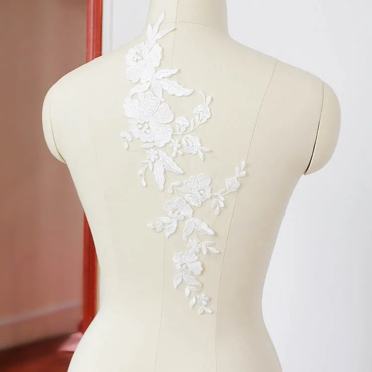 rose flower french lace applique for dressmaking