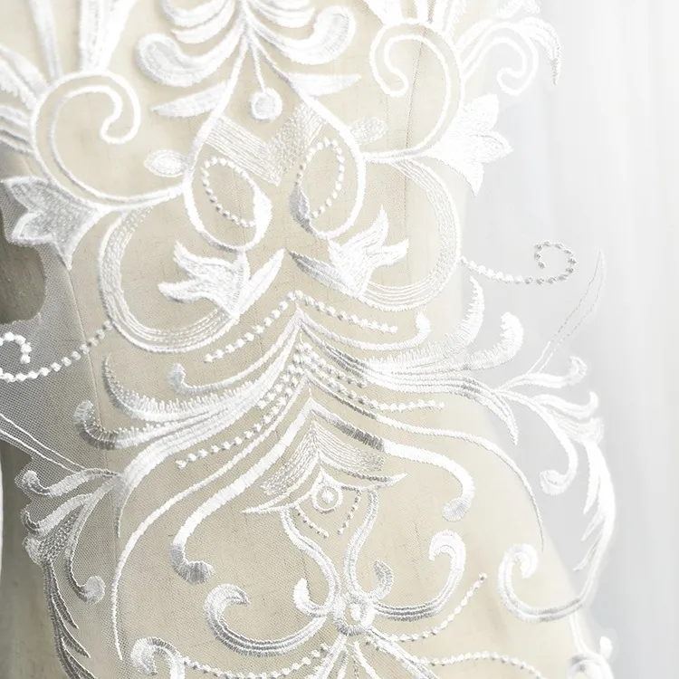oversized abstract embroidery lace applique