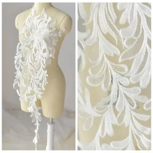 leaf pattern diy garment decorative large lace patch