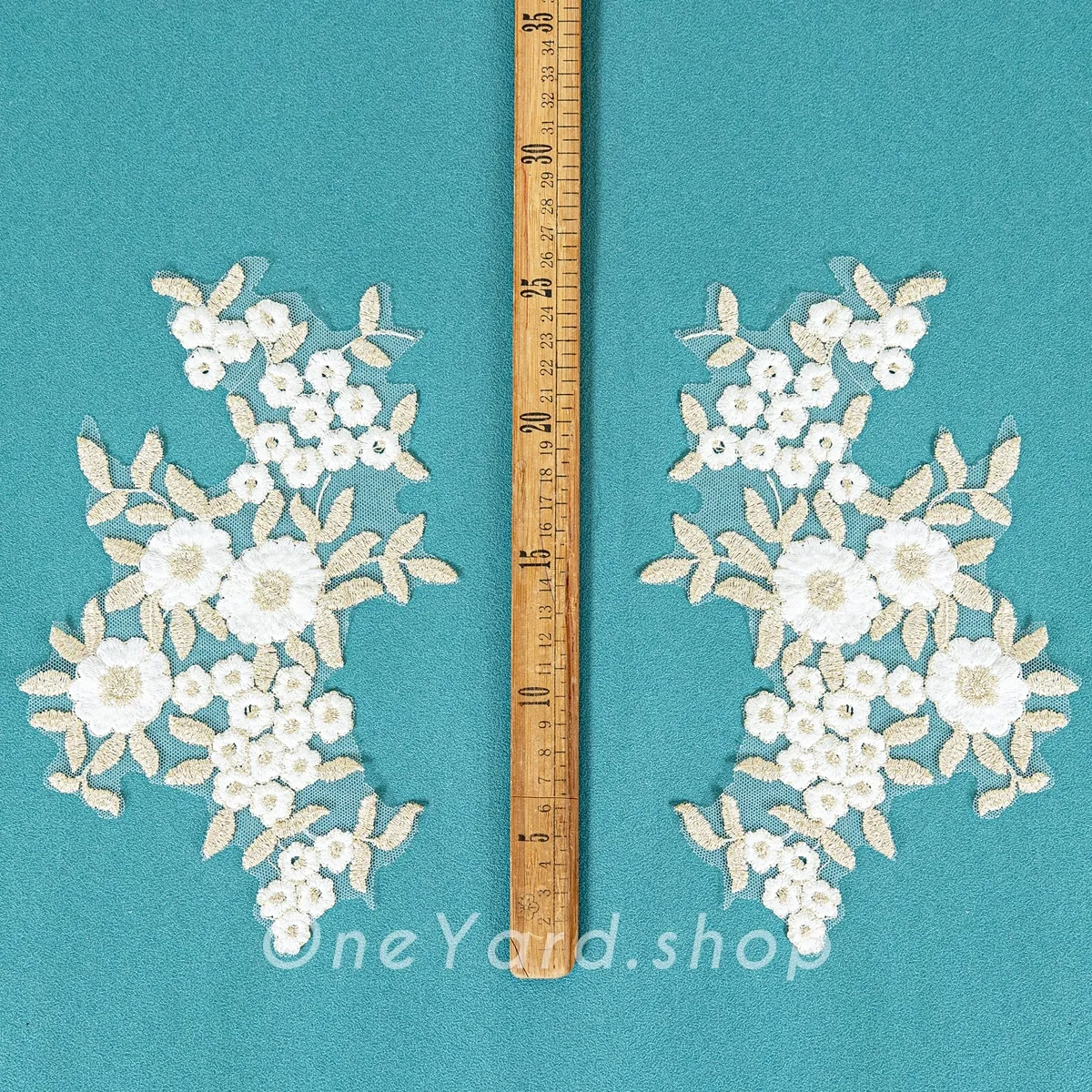off white and light gold lace appliques off white and light gold lace appliques