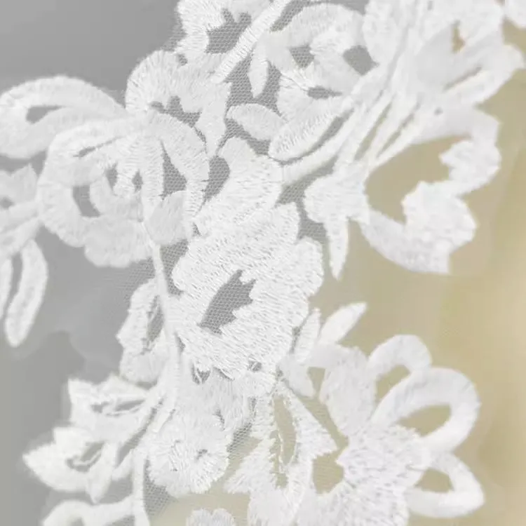 off white floral lace applique