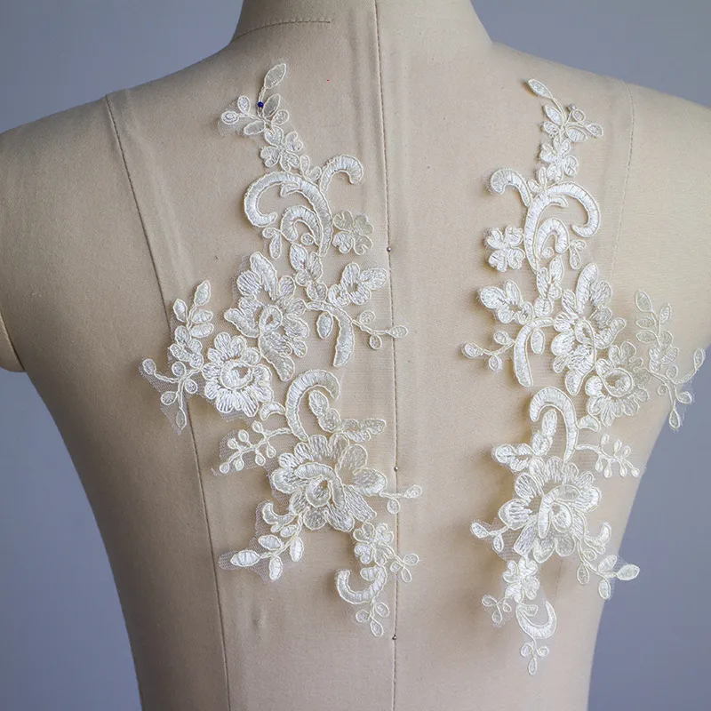 5 colors floral lace patches for diy headbands sashes
