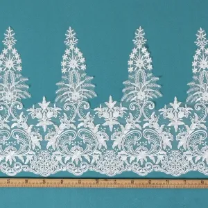abstract flower lace trim for wedding gown by 1 yard