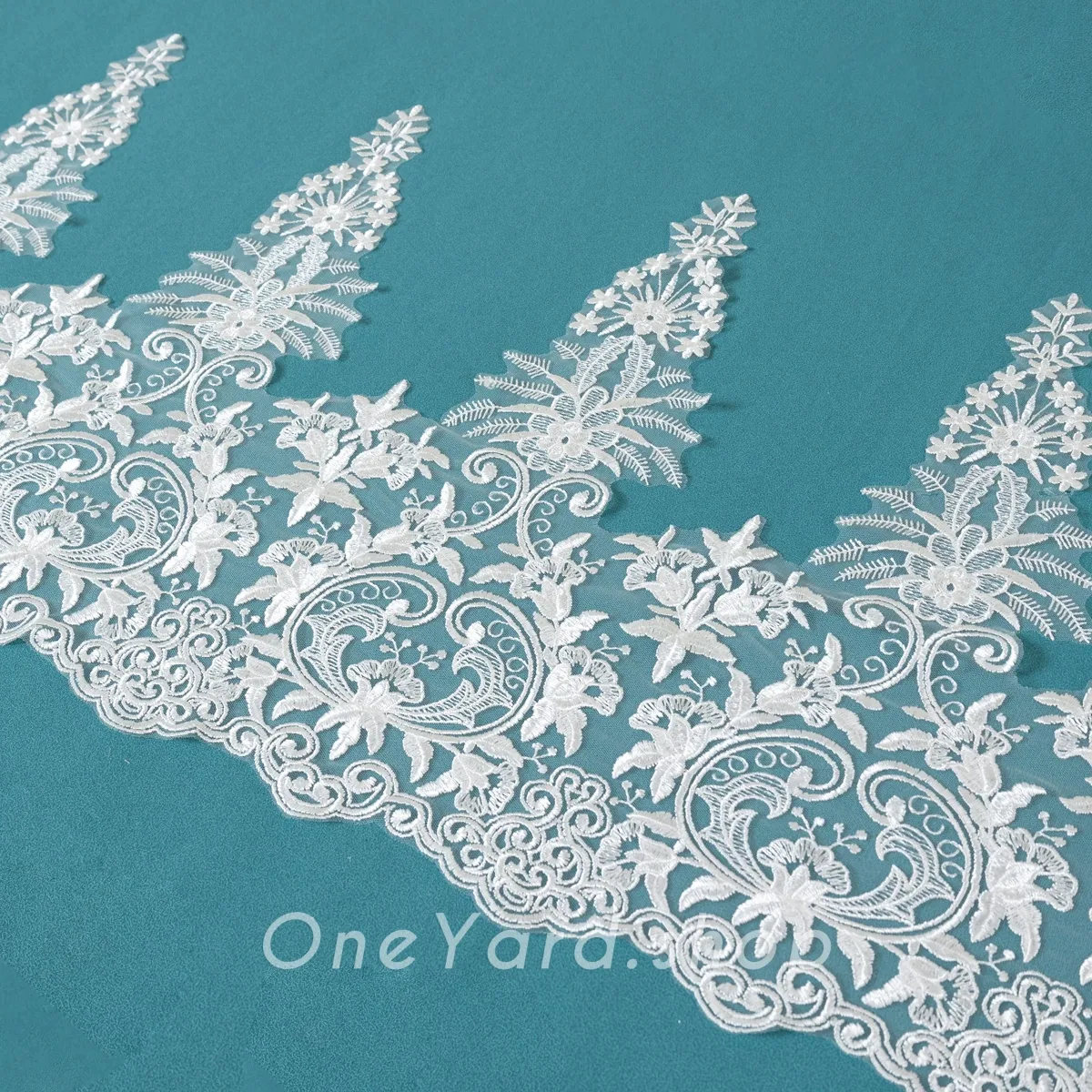 abstract flower lace trim for wedding