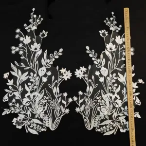 floral lace appliques sequinned motif sewing patches