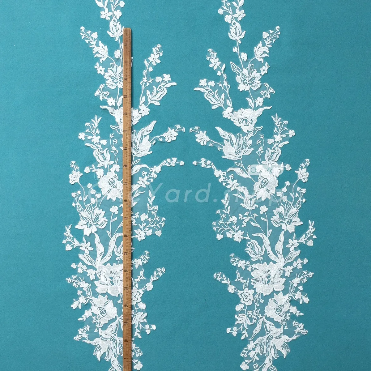 large and long floral lace appliques