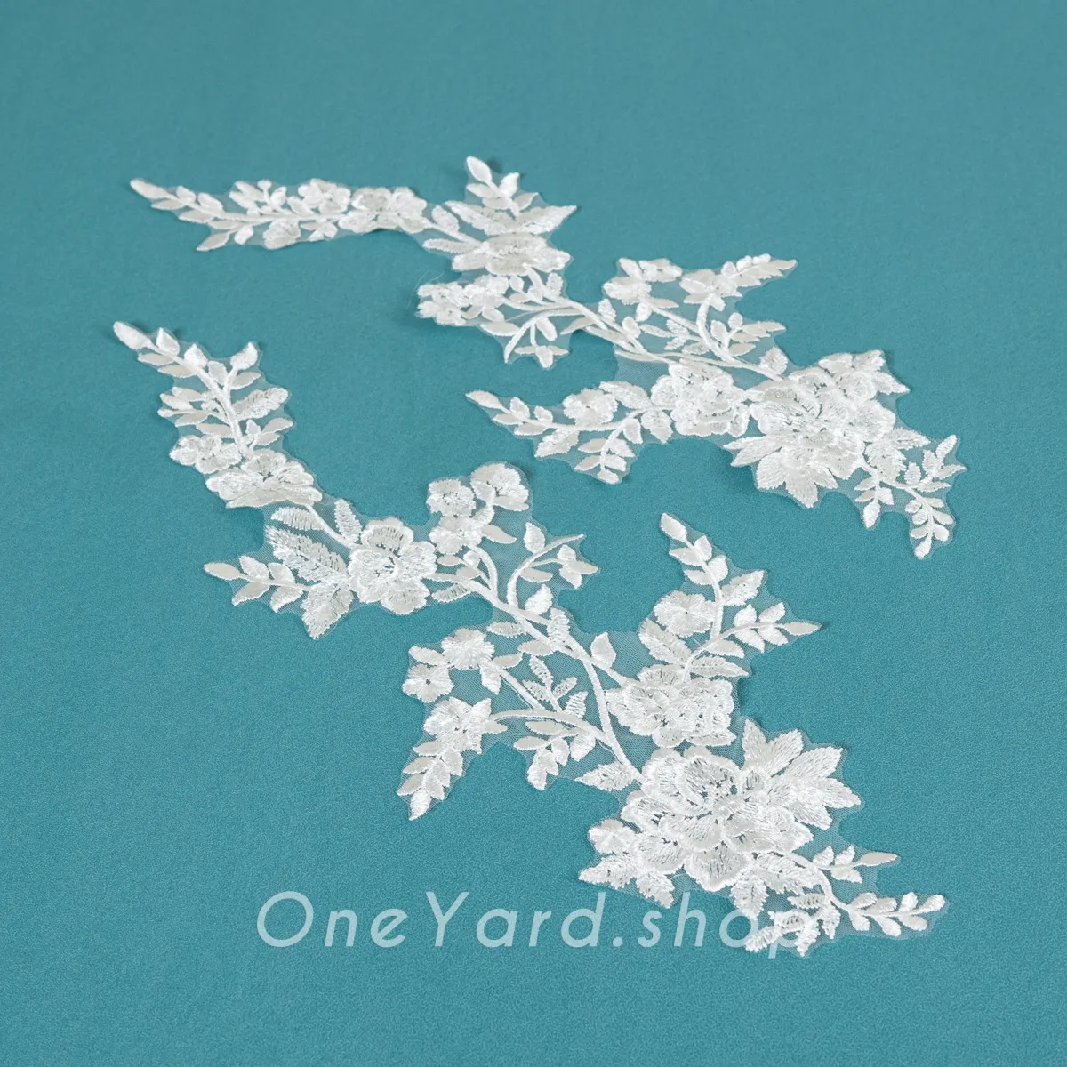 floral lace appliques pair for diy