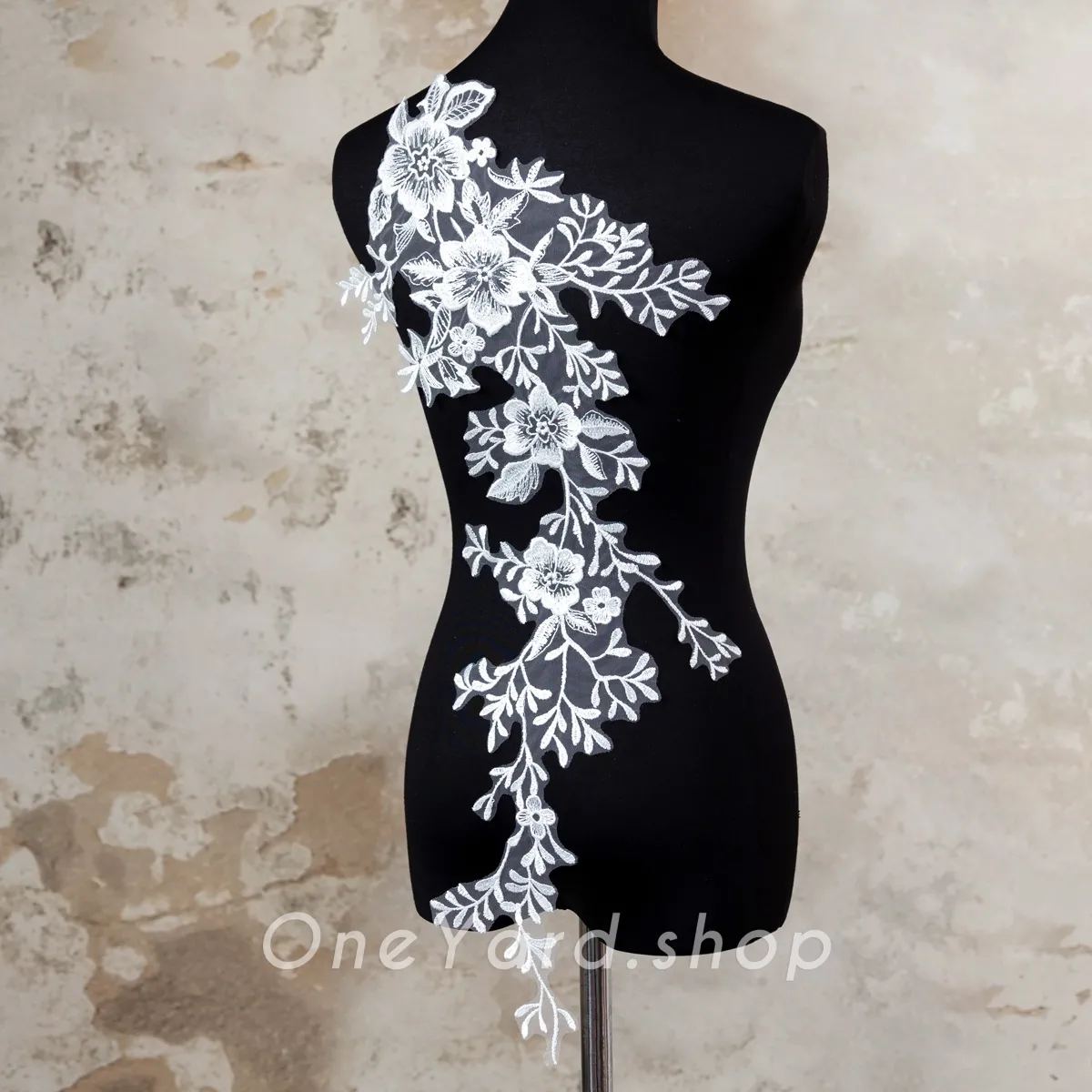 floral lace appliques for bridal dress