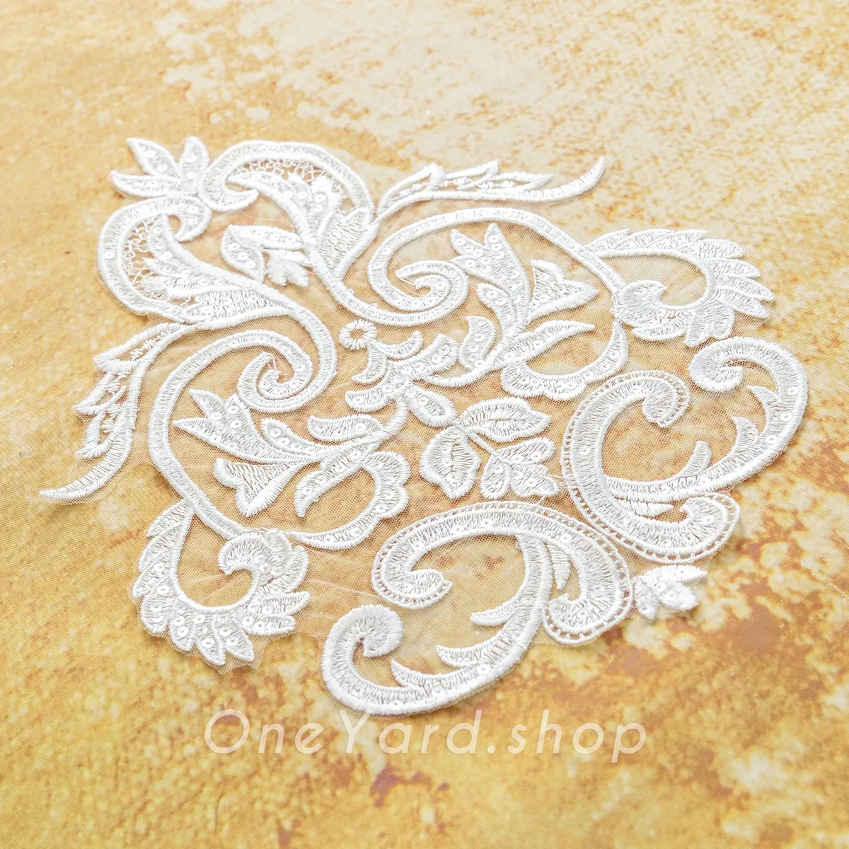 sequinned elaborate scrollwork baroque lace motif sequinned elaborate scrollwork baroque lace motif