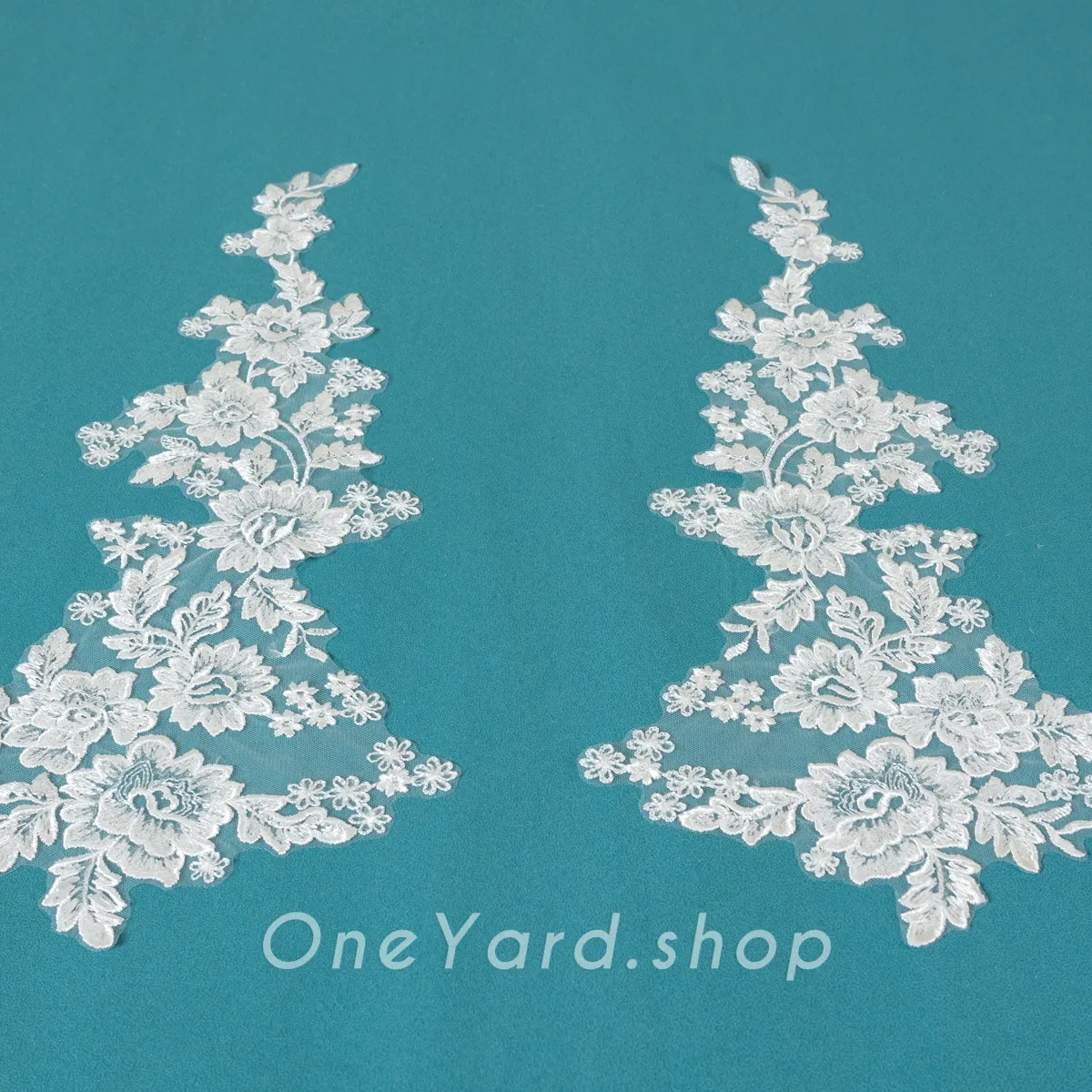 high quality sequinned lace appliques