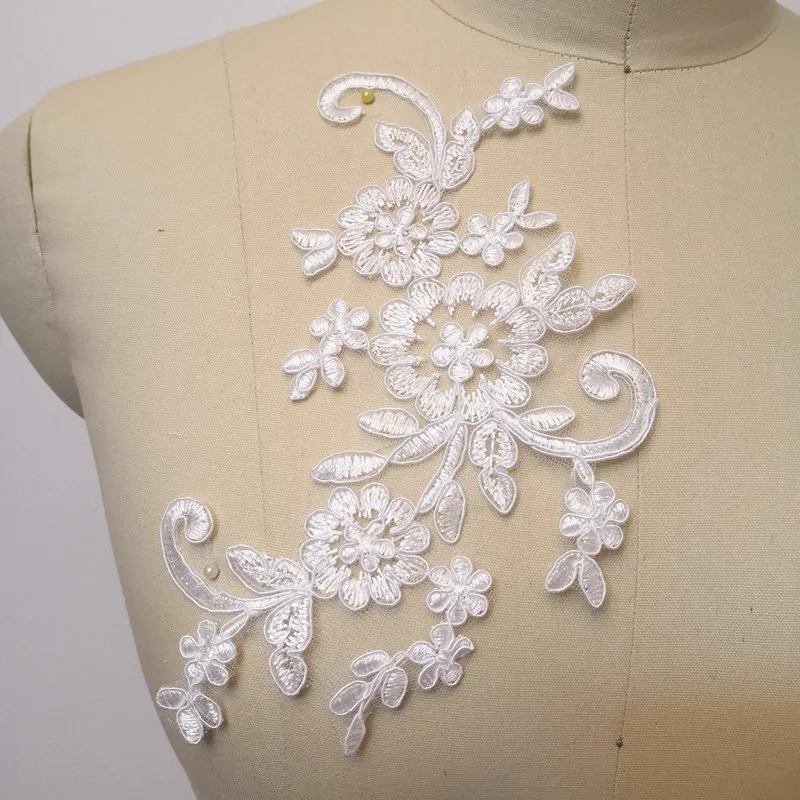 flower embroidery wedding lace patch
