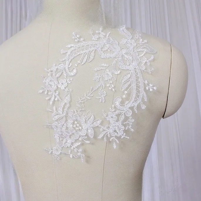 floral lace appliques for wedding accessory